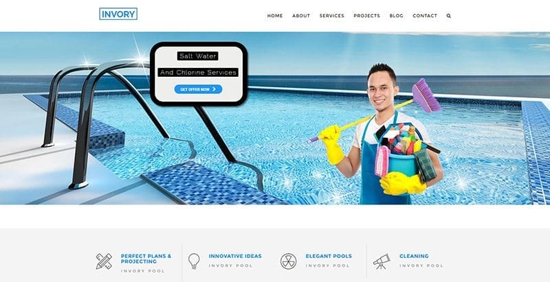 Invory themes wordpress creer site web blanchisseur