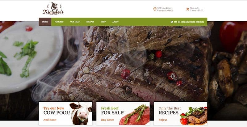 Kraussersfarm themes wordpress creer site web boucher