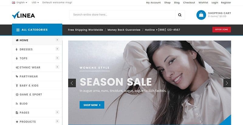Linea themes wordpress creer site ecommerce mobilier prêt a porter vêtements Linea themes wordpress creer site ecommerce mobilier prêt a porter vêtements