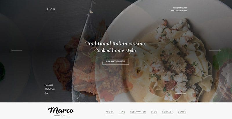 Marco themes wordpress creer site web restaurant recettes menus plats Marco themes wordpress creer site web restaurant recettes menus plats