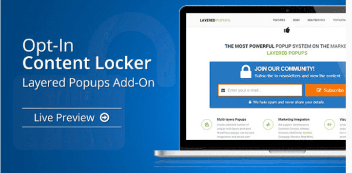 meilleurs plugins WordPress - Opt in content locker