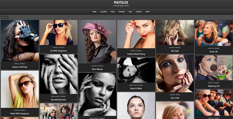 Photolux themes wordpress creer site web portfolio