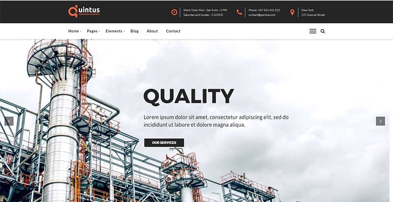 Quintus themes wordpress creer facilement site web entreprise