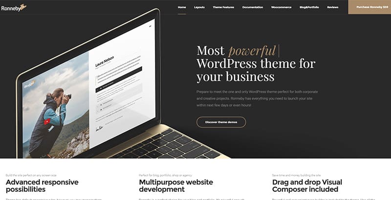 Ronneby themes wordpress personnalisables creer site web