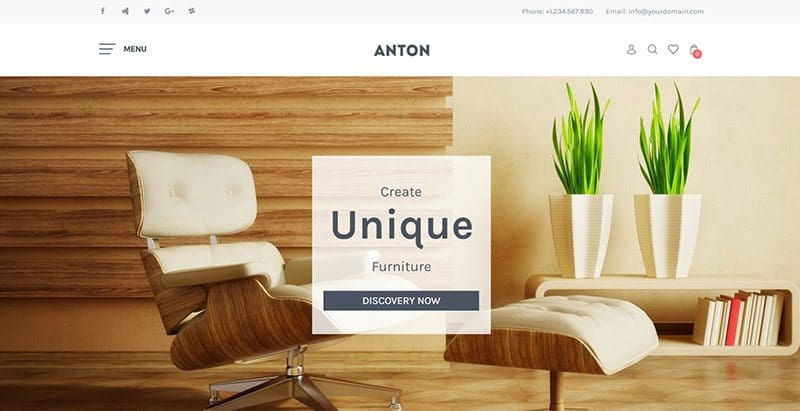 Sns anton themes wordpress creer site vente de meubles ecommerce meilleurs thèmes WordPress - Sns anton
