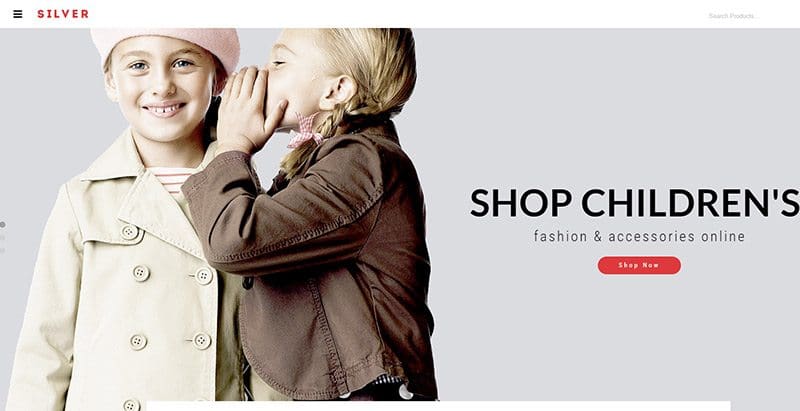Silver shop themes wordpress creer boutique en ligne enfant site ecommerce