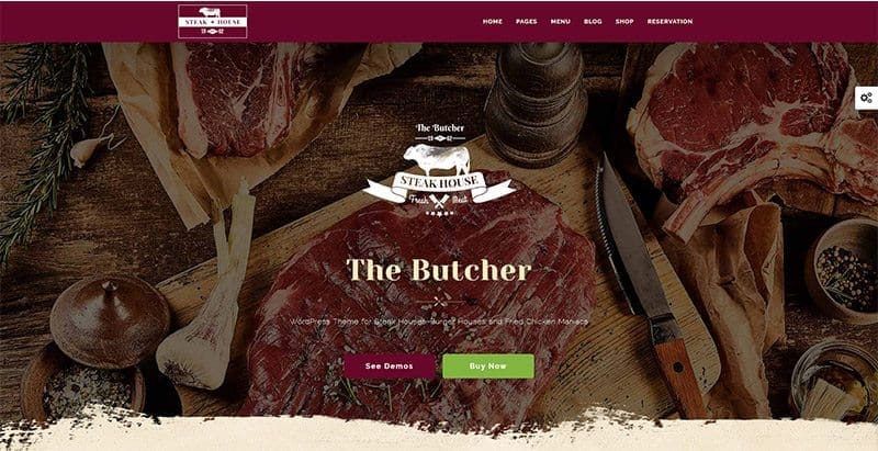 The Butcher themes wordpress creer site web boucher