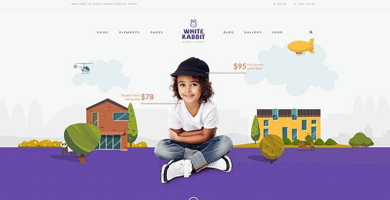 Whiterabbit témy wordpress vytvoriť internetový obchod detské stránky elektronický obchod » BlogPasCher webová stránka predaja odevov - Whiterabbit