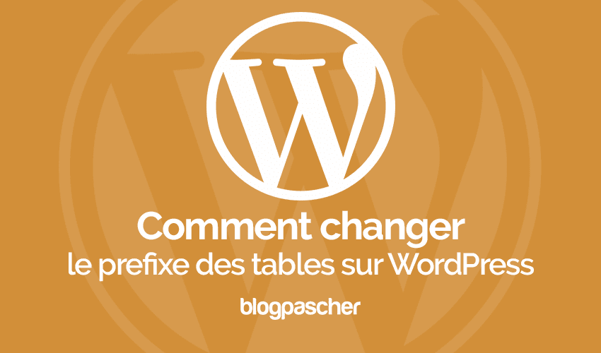 Comment remplacer le préfixe des tables sur WordPress