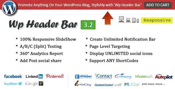 Wp header bar plugin wordpress pour entête Wp header bar plugin wordpress pour entête
