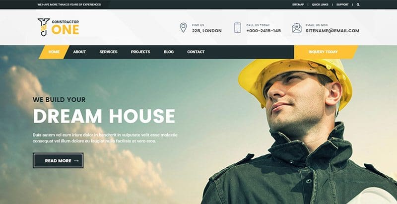 Constructorone themes wordpress creer site web entreprise construction genie civil batiment Constructorone themes wordpress creer site web entreprise construction genie civil batiment