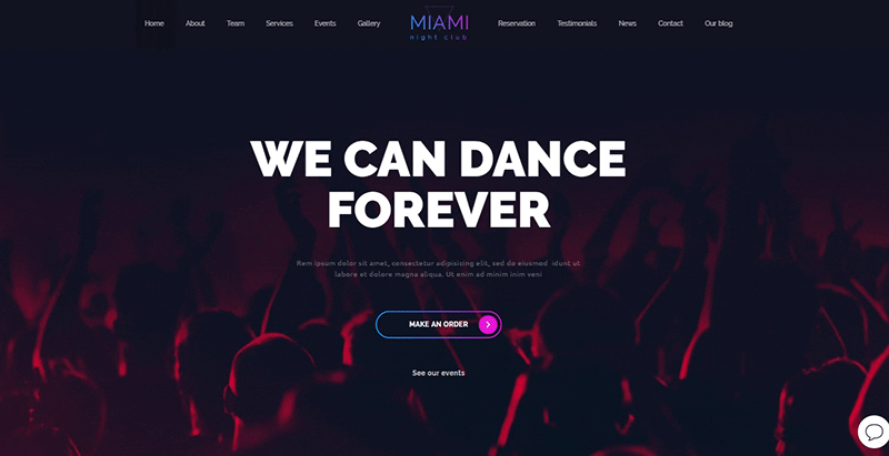 Miami themes wordpress creer site web boite nuit night club evenement Miami meilleurs thèmes WordPress d'évènements