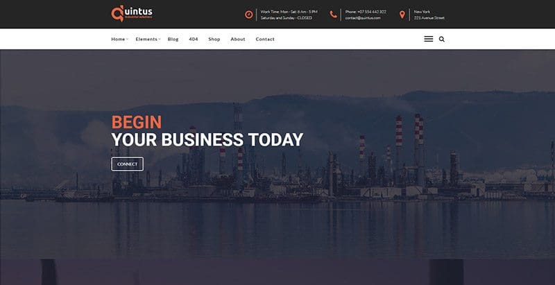 Quintus themes wordpress creer site web entreprise agence societe