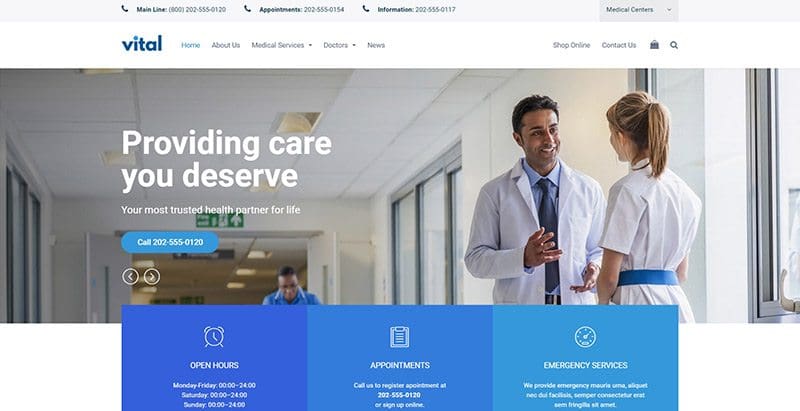 Vital themes wordpress creer site web etablissement sanitaire hopital clinique Vital themes wordpress creer site web etablissement sanitaire hopital clinique