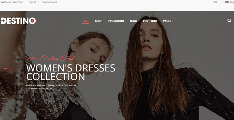Destino themes wordpress creer site ecommerce marketplace boutique en ligne