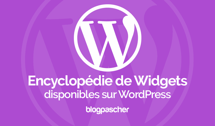 Encyclopédie de widgets sur WordPress