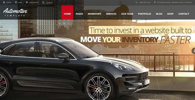 Automotive themes wordpress creer site web concessionnaire voitures mecanicien vente achat vehicules