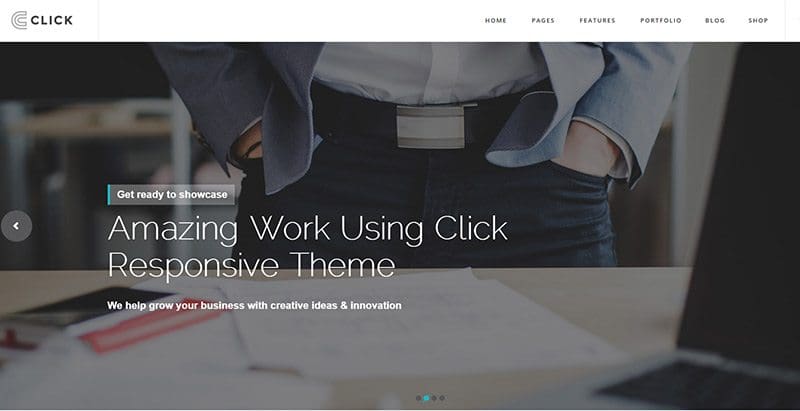 Click themes wordpress creer site web entreprise compagnie agence pme finance consulting