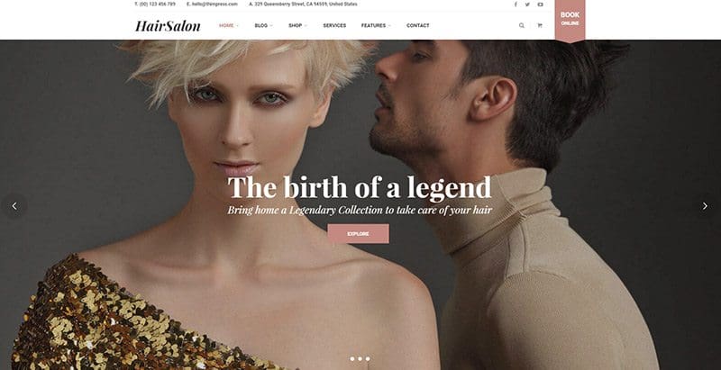 Hairsalon themes wordpress creer site web salon coiffure beaute entreprise pme Hairsalon themes wordpress creer site web salon coiffure beaute entreprise pme