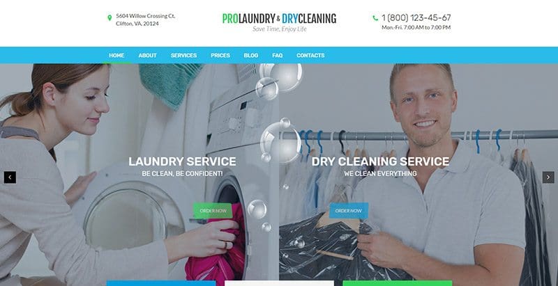 Laundry dry cleaning meilleurs thèmes WordPress de nettoyage