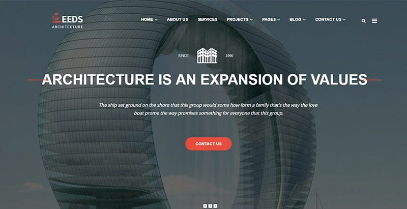Leeds themes wordpress creer site web entreprise compagnie agence pme finance consulting