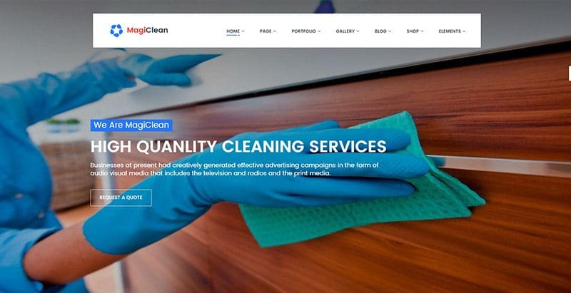 Magiclean créer un site Web d'entreprise de nettoyage