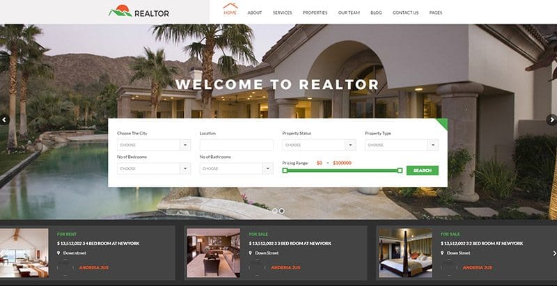 Риэлторские темы wordpress создать сайт о продаже квартиры вилла дом Realtor — лучшие темы WordPress для агентов по недвижимости