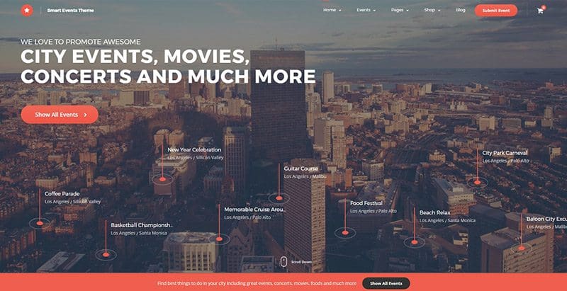 Eve themes wordpress creer site web evenements conference congres point de presse
