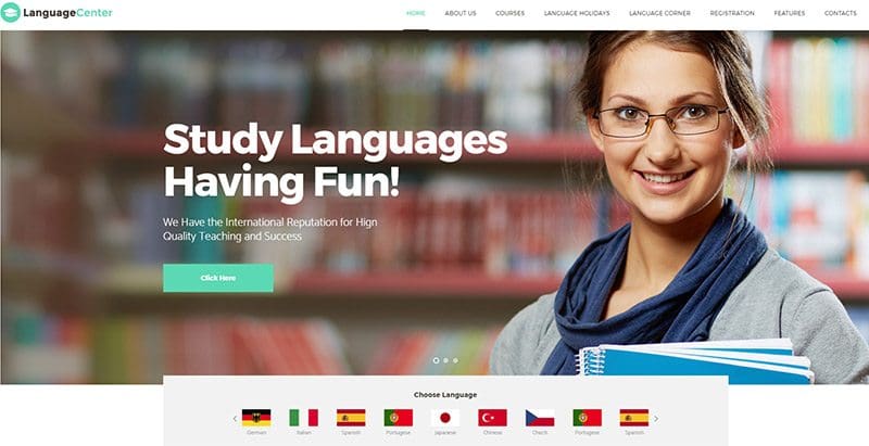 créer un site Web académique - Languagecenter