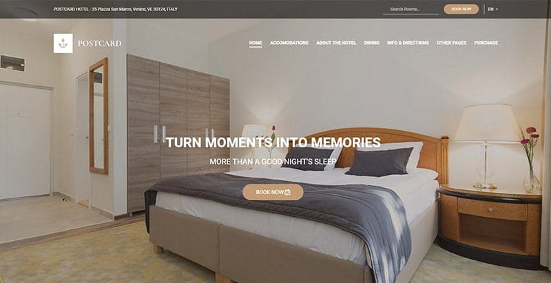 Postcard themes wordpress creer site web booking reservations rendez vous calendrier créer un site web de réservations - Postcard