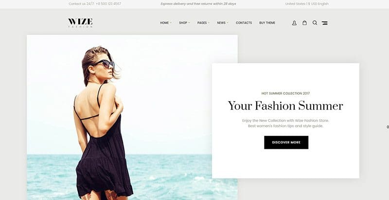 Wize meilleurs thèmes WordPress premium pour créer un site web d'e-Commerce