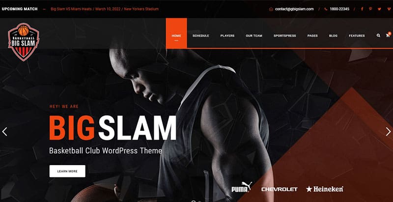 Bigslam themes wordpress creer site web club fitness gym yoga