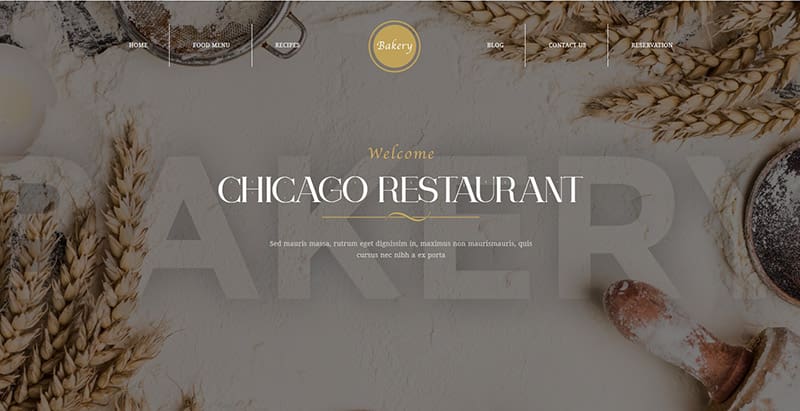 Chicagothemes wordpress creer site web restaurant bistrot café boulangerie