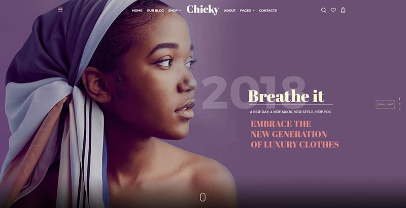 Chicky themes wordpress creer site web ecommerce pret a porter boutique ligne vente achat