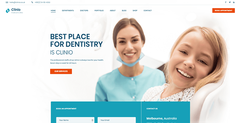 Clinio theme wordpress creer site web hopital Clinio theme wordpress creer site web hopital