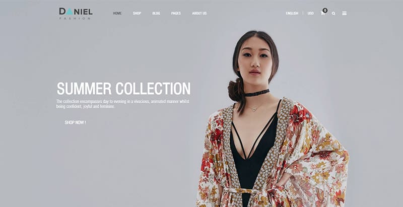 Daniel themes wordpress creer site web ecommerce pret a porter boutique ligne vente achat