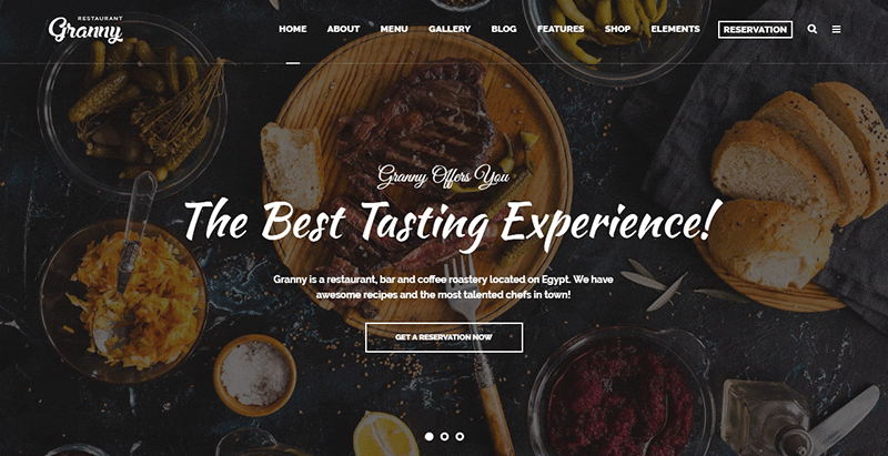 Granny themes wordpress creer site web restaurant café bistrot boulangerie