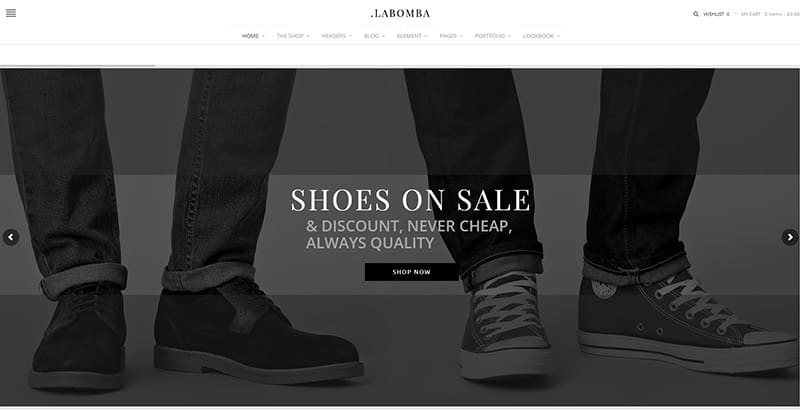 Labomba themes wordpress creer boutique en ligne vetements bijoux chaussures mode