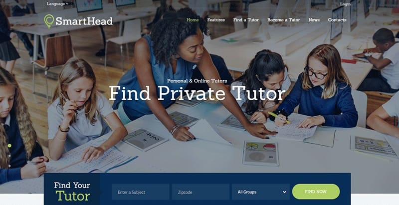 Smarthead themes wordpress creer site apprentissage en ligne lms formation elearning