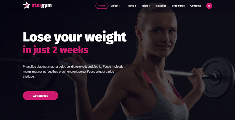 Stargym themes wordpress creer site web club fitness gym yoga