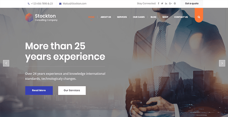 Stockton theme wordpress creer site web entreprise Stockton theme wordpress creer site web entreprise