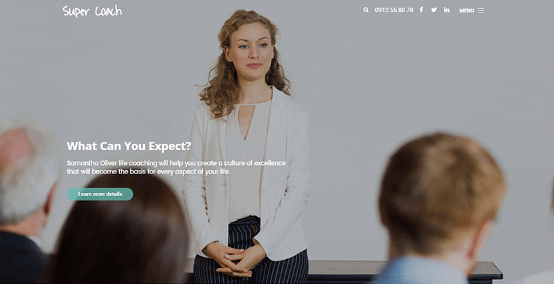 Supercoach themes wordpress creer site web entreprise consultant jardinier construction