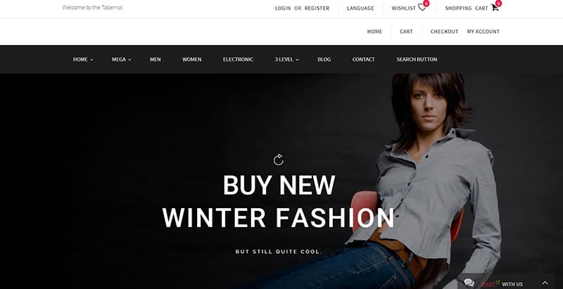 Taberna themes wordpress creer site ecommerce mode fashion vetement chaussure lingerie