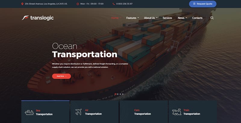 Translogic themes wordpress creer site web entreprise logistique transports fret expedition Translogic themes wordpress creer site web entreprise logistique transports fret expedition