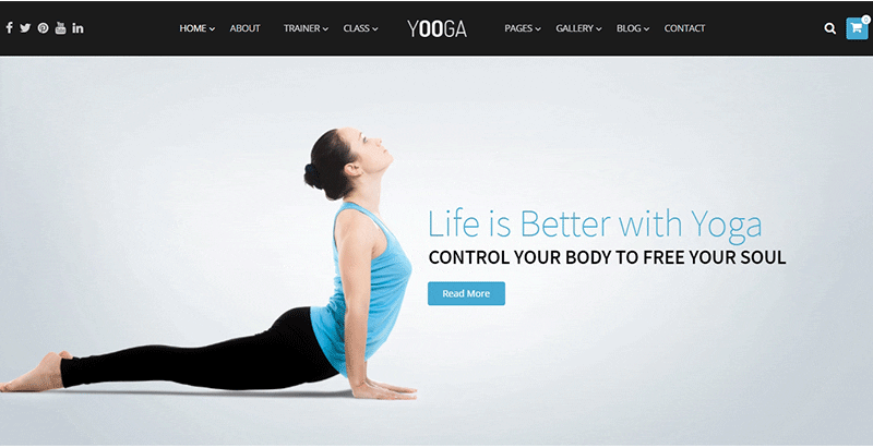 Yooga themes wordpress creer site web club fitness gym yoga
