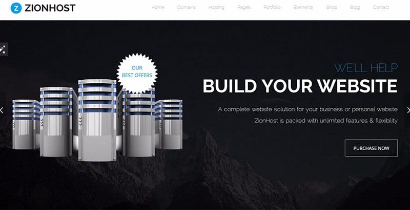 Zionhost themes wordpress creer site web entreprise hebergeur web cloud serveur dedie vps