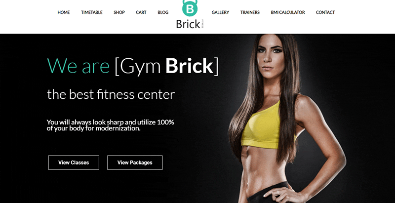 Gym brick themes wordpress creer site web club fitness gym yoga