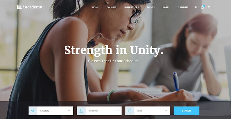Iacademy themes wordpress creer site apprentissage en ligne lms formation elearning