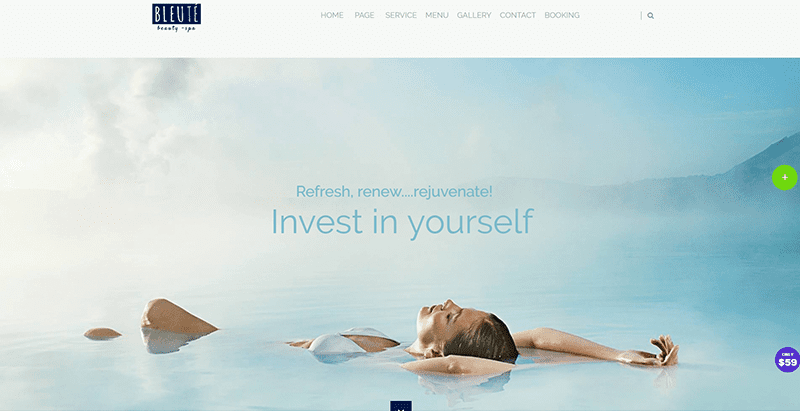 Bleute themes wordpress creer site web spa centre bien être villégiature Bleute themes wordpress creer site web spa centre bien être villégiature