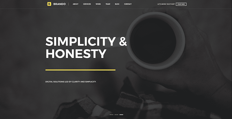 Brando themes wordpress creer site web agence creative architecte entreprise